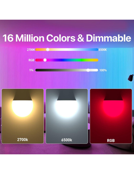 Bombilla Inteligente ORALUCE A19 E26 LED 9W Multicolor 900 Lúmenes Bombilla Inteligente ORALUCE A19 E26 LED 9W Multicolor 900 Lúmenes