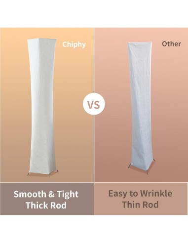 Lámpara de Pie Chiphy SF211-107, Regulable 132 cm, 3 Niveles de Brillo