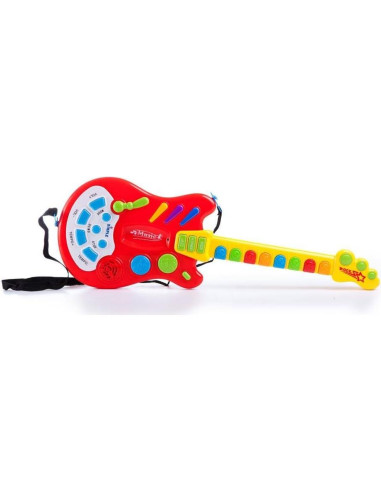 Guitarra Electrónica DimpleChild para Niños 2 Paquete Rojo