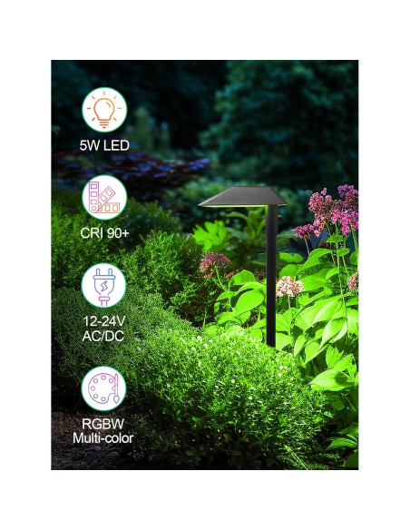 Luces de Camino RGBW DOREIO 5W 12 Paquete IP66 Jardín Luces de Camino RGBW DOREIO 5W 12 Paquete IP66 Jardín