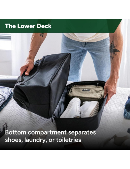 Bolsa de viaje Halfday 40L Jet | Compartimento para zapatos Bolsa de viaje Halfday 40L Jet | Compartimento para zapatos