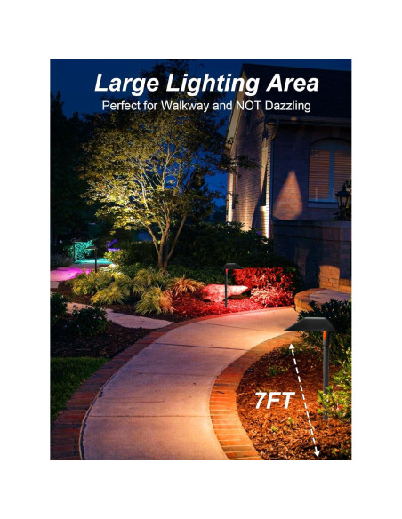 Luces de Camino RGBW DOREIO 5W 12 Paquete IP66 Jardín Luces de Camino RGBW DOREIO 5W 12 Paquete IP66 Jardín