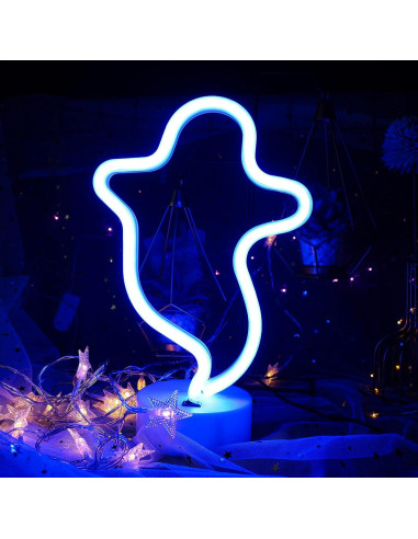 Letrero de Neón LED ENUOLI Fantasma Decoración Halloween