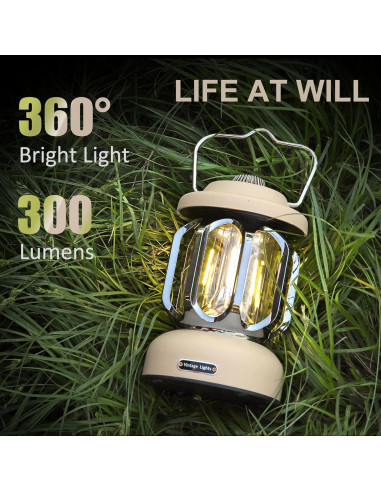 Linterna de Camping LED Recargable SEAMAGIC 2000mAh Blanca