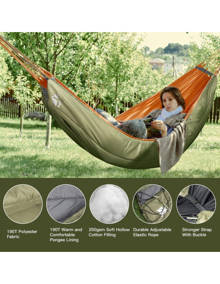 Hamaca de Camping Night Cat 4 en 1 con Lona de Lluvia y Red Antimosquitos Hamaca de Camping Night Cat 4 en 1 con Lona de Lluvia y Red Antimosquitos