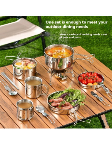 Set de utensilios de cocina para camping TititataOK 12 piezas