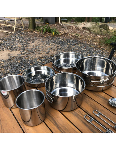 Set de utensilios de cocina para camping TititataOK 12 piezas