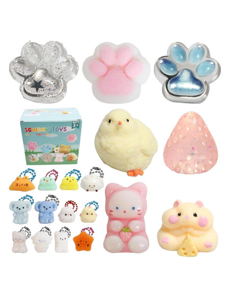 Kit de Juguetes Antiestrés Squishy 19 Piezas - Ideal Niños 4-12 Años Kit de Juguetes Antiestrés Squishy 19 Piezas - Ideal Niños 4-12 Años