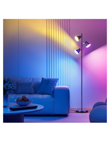 Lámpara de Pie LED RGB SIBRILLE 36W Regulable con Control Remoto