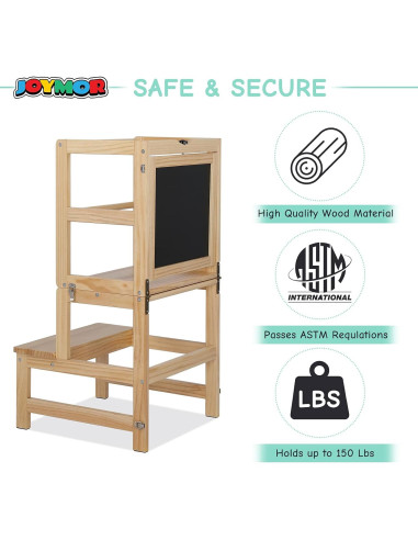 Torre de Cocina Multifuncional JOYMOR para Niños Natural