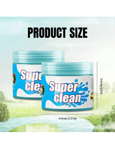 Gel de limpieza para automóviles QZTYTY 150g - Color Azul
