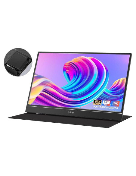 Monitor Portátil G-STORY 14" FHD 1080P IPS USB-C para Laptop Monitor Portátil G-STORY 14" FHD 1080P IPS USB-C para Laptop