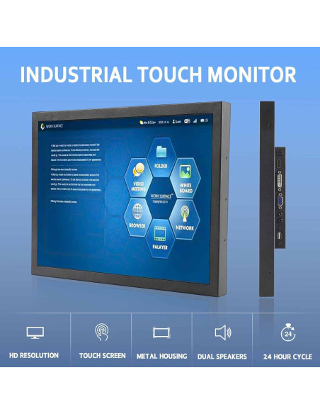 Monitor Táctil Industrial VSDISPLAY 15" 1024x768 IPS VGA DVI Monitor Táctil Industrial VSDISPLAY 15" 1024x768 IPS VGA DVI