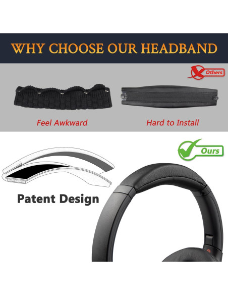 Funda de diadema SOULWIT para auriculares Sony WH-XB900N - Negro Funda de diadema SOULWIT para auriculares Sony WH-XB900N - Negro