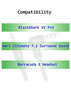 Cable de audio de reemplazo Razer BlackShark V2 Pro 1.5m 2