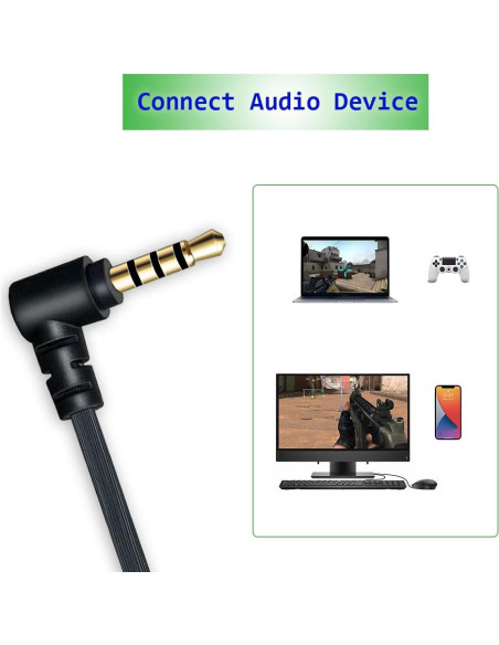 Cable de audio de reemplazo Razer BlackShark V2 Pro 1.5m Cable de audio de reemplazo Razer BlackShark V2 Pro 1.5m