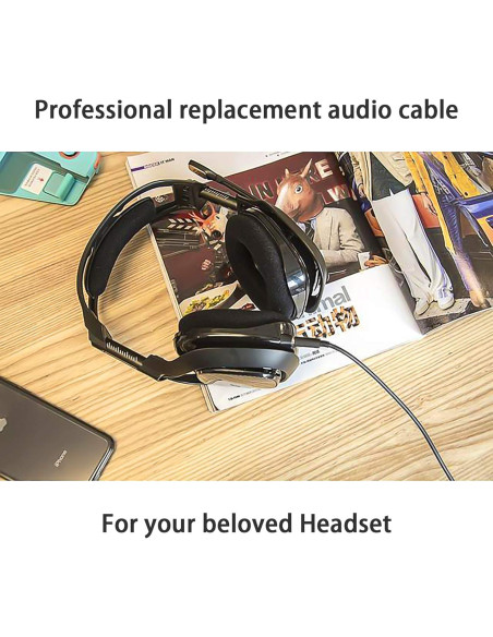 Cable de Audio JAINTA 2m para Auriculares Astro A10 A40 PS4 Cable de Audio JAINTA 2m para Auriculares Astro A10 A40 PS4