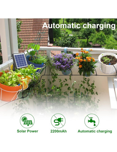 Sistema de Riego Solar Automático RISINGUP 15 Plantas 127 cm