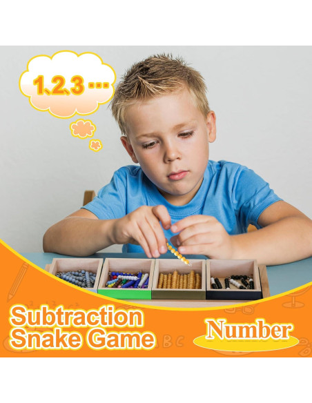 Juego de Snake de Sustracción Montessori Outlet 3-6 Años Juego de Snake de Sustracción Montessori Outlet 3-6 Años