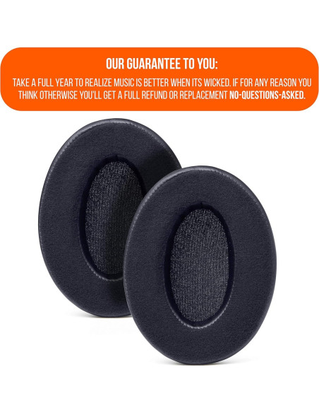 Almohadillas de Reemplazo WC PadZ Velour para Auriculares - Negro Almohadillas de Reemplazo WC PadZ Velour para Auriculares - Negro
