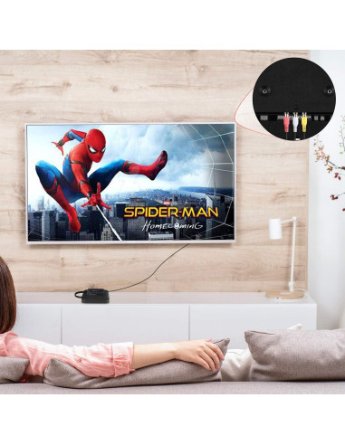 Convertidor HDMI a RCA TaiHuai, Adaptador AV 3RCA Soporta PAL/NTSC