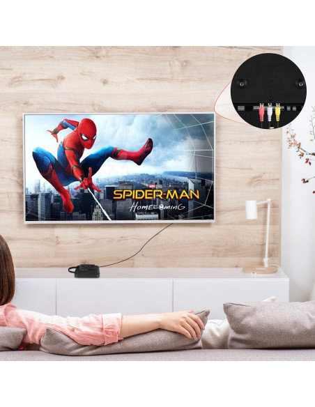 Convertidor HDMI a RCA TaiHuai, Adaptador AV 3RCA Soporta PAL/NTSC Convertidor HDMI a RCA TaiHuai, Adaptador AV 3RCA Soporta PAL/NTSC