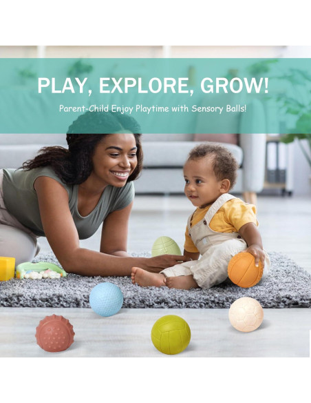 Bolas Sensoriales para Bebés ROHSCE - Juguetes de Baño 6 Unidades Bolas Sensoriales para Bebés ROHSCE - Juguetes de Baño 6 Unidades