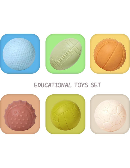Bolas Sensoriales para Bebés ROHSCE - Juguetes de Baño 6 Unidades Bolas Sensoriales para Bebés ROHSCE - Juguetes de Baño 6 Unidades
