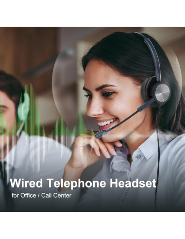 Auricular de Teléfono Emaiker Un Oído con Cable RJ9 para Cisco