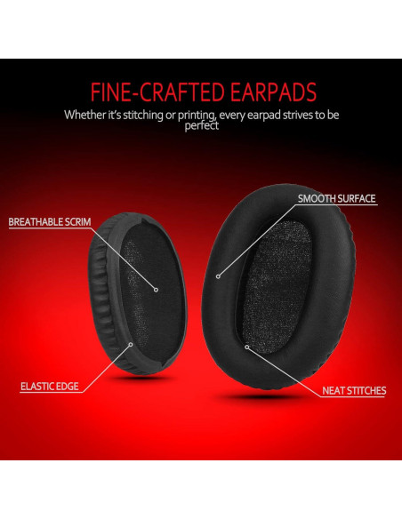 Almohadillas de Reemplazo para Auriculares Sony WH-CH700N/WH-CH710N - Krone Kalpasmos - Espuma de Memoria y Cuero Negro Almohadillas de Reemplazo para Auriculares Sony WH-CH700N/WH-CH710N - Krone Kalpasmos - Espuma de Memoria y Cuero Negro