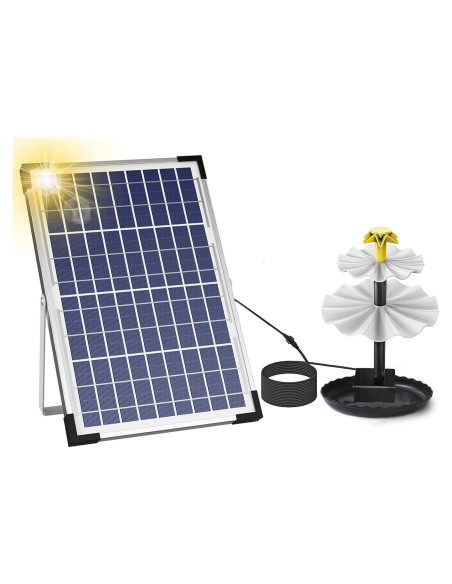 Fuente Solar de Cascada 10W Lewisia para Baño de Aves Fuente Solar de Cascada 10W Lewisia para Baño de Aves
