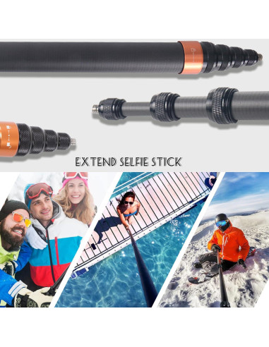Palo de Selfie Extensible Loiezuir 3M para Insta360 X3/X2