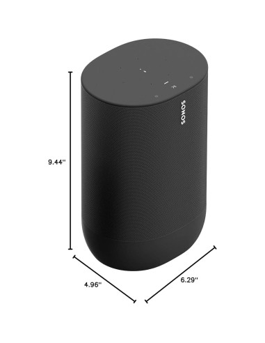 Altavoz Portátil Sonos Move Negro - Bluetooth, 11h Batería