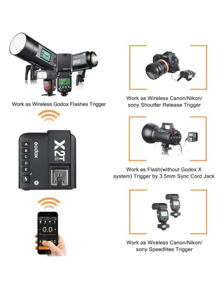 Disparador de Flash TTL GODOX X2T-S para Cámaras Sony Disparador de Flash TTL GODOX X2T-S para Cámaras Sony