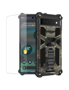 Funda Protectora Lokyoo para Google Pixel 6A con Soporte y Vidrio Templado