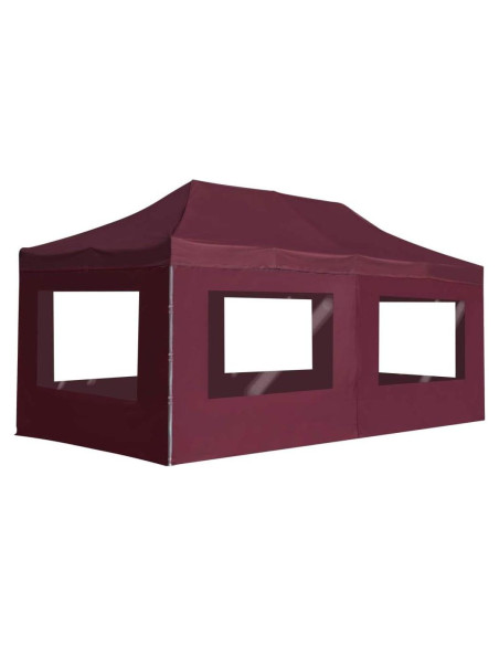 Carpa de Fiesta Plegable RINDIGOO 5.8x3m Rojo Vino con Paredes Carpa de Fiesta Plegable RINDIGOO 5.8x3m Rojo Vino con Paredes