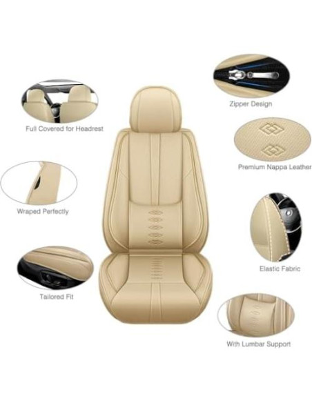 Cubiertas de Asiento Cresater para Toyota Yaris iA 2017-2018 Beige Cubiertas de Asiento Cresater para Toyota Yaris iA 2017-2018 Beige