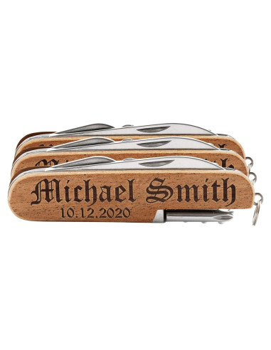 Cuchillo Multi-Herramienta Personalizado Be Burgundy 8 Funciones