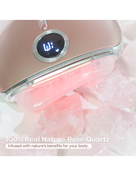 Gua Sha Eléctrico AlpenGlow Cuarzo Rosa con Calor y Vibración Gua Sha Eléctrico AlpenGlow Cuarzo Rosa con Calor y Vibración