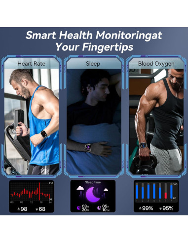 Reloj Inteligente Jacoosa K62 Negro 1.85" HD IP68 Fitness