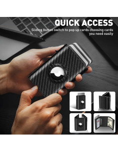 Billetera Minimalista para Hombres Ridge Carbono RFID 1-7 Tarjetas 2