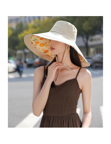 Sombrero de Sol Reversible HUAMULAN con Ala Ancha 17.78 cm