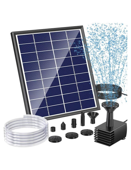 Bomba de Agua Solar 6W POPOSOAP para Jardín y Estanques Bomba de Agua Solar 6W POPOSOAP para Jardín y Estanques