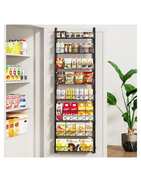 Organizador de Puerta MIAOLI 8 Niveles Negro Ajustable Organizador de Puerta MIAOLI 8 Niveles Negro Ajustable