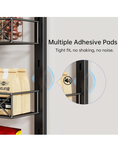 Organizador de Puerta MIAOLI 8 Niveles Negro Ajustable