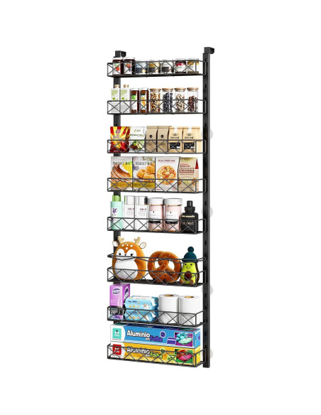 Organizador de Puerta MIAOLI 8 Niveles Negro Ajustable Organizador de Puerta MIAOLI 8 Niveles Negro Ajustable