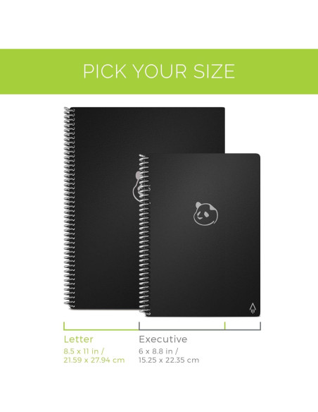 Planificador Reutilizable Panda Rocketbook Ejecutivo Negro 15.2x22.4 Planificador Reutilizable Panda Rocketbook Ejecutivo Negro 15.2x22.4