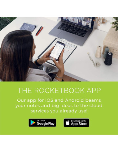 Planificador Reutilizable Panda Rocketbook Ejecutivo Negro 15.2x22.4