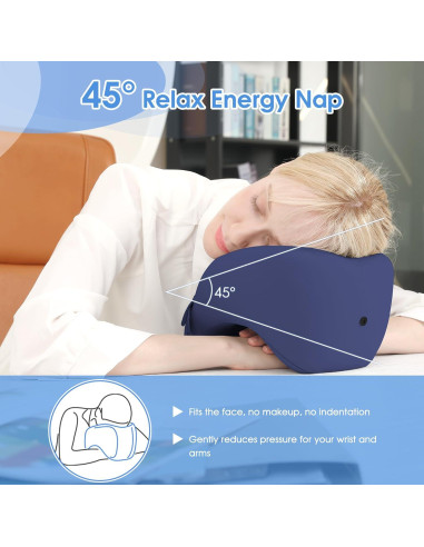 Almohada de Cuello de Viaje Jiaao KSNP0025 Espuma Viscoelástica