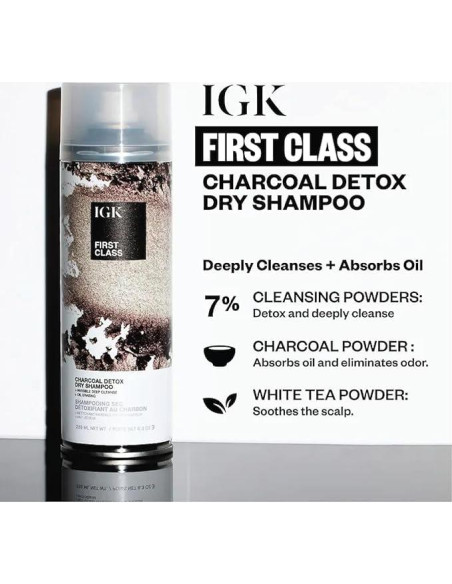 Conjunto de Champú Seco IGK - 3 x 56.7 g - Detox, Jet Lag, Vuelo Directo